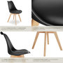 Voir la diapositive 5 : tectake Ensemble de chaises de salle à manger noir Lot de 6