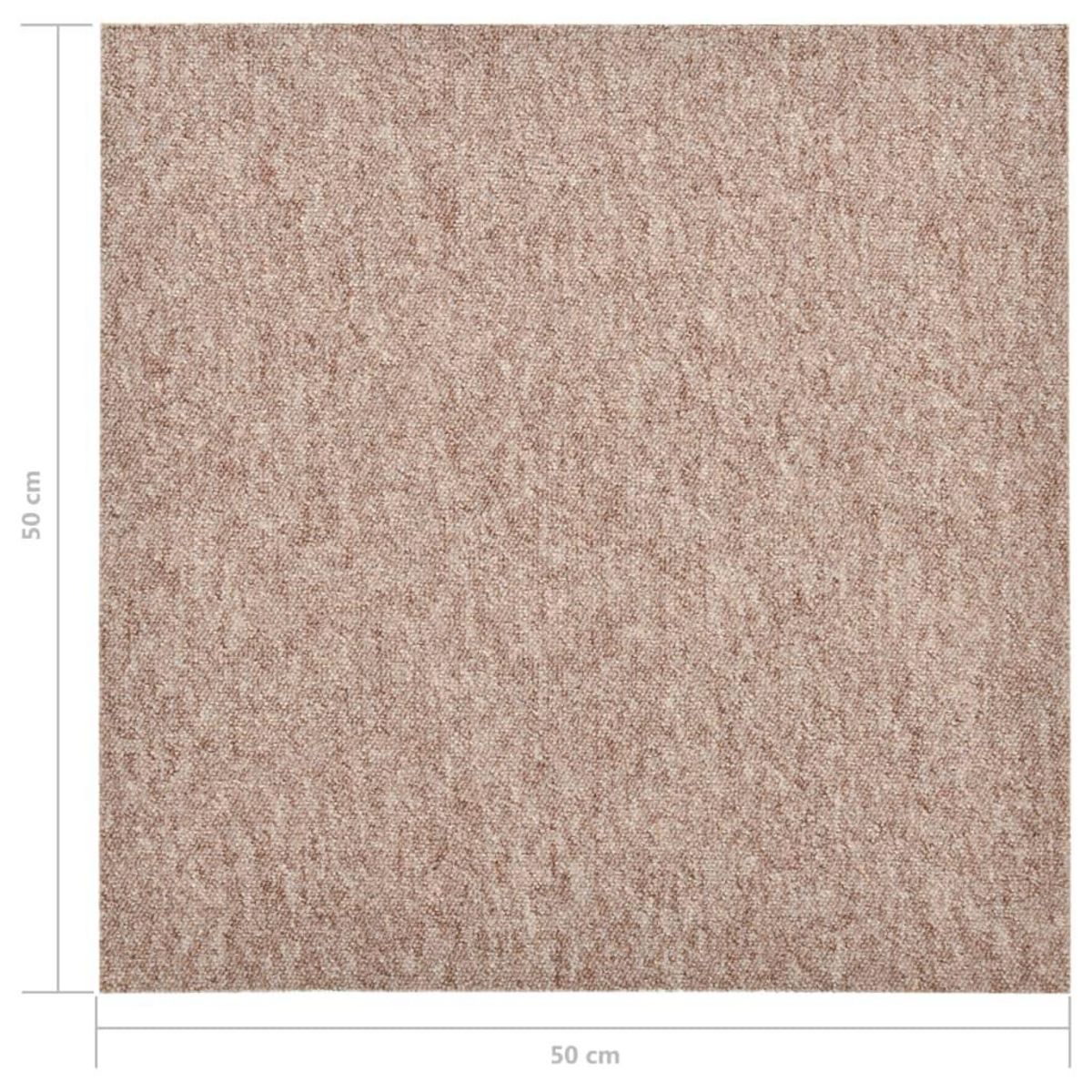 VIDAXL Dalles de tapis de sol 20 pcs 5 m^2 50x50 cm Beige