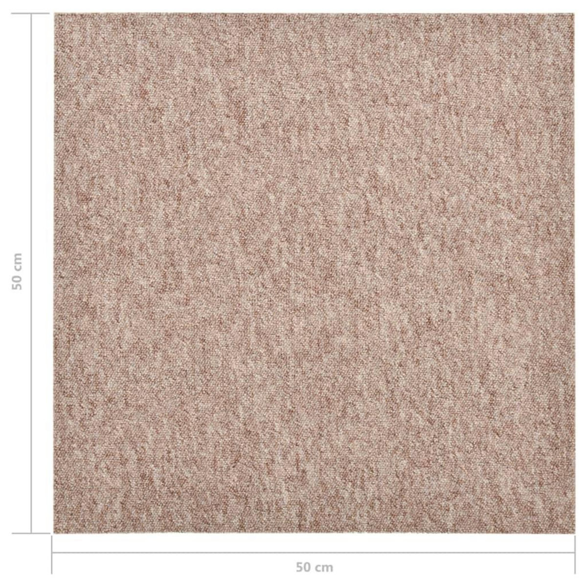 VIDAXL Dalles de tapis de sol 20 pcs 5 m^2 50x50 cm Beige