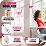 Voir la diapositive 4 : tectake Fauteuil de bureau rotatif à 360° et réglable en hauteur blanc