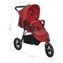 Voir la diapositive 6 : VIDAXL Poussette pour bebe Rouge Acier