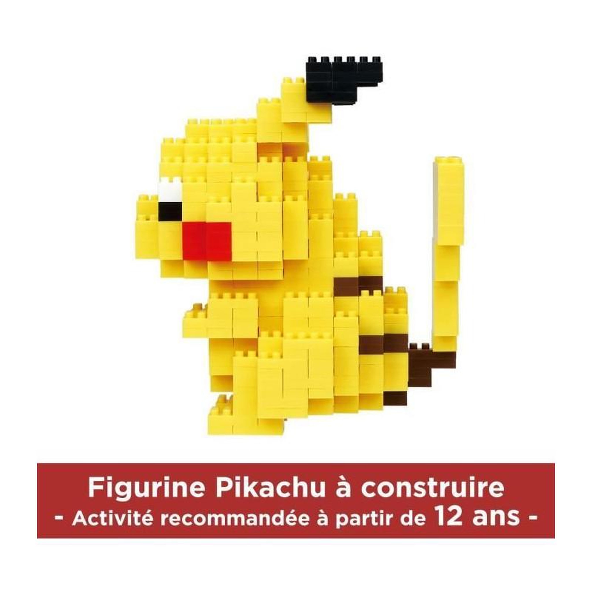 Voir la diapositive 3 : BANDAI Figurine en briques - BANDAI - NANOBLOCK - Pokémon - Pikachu Deluxe