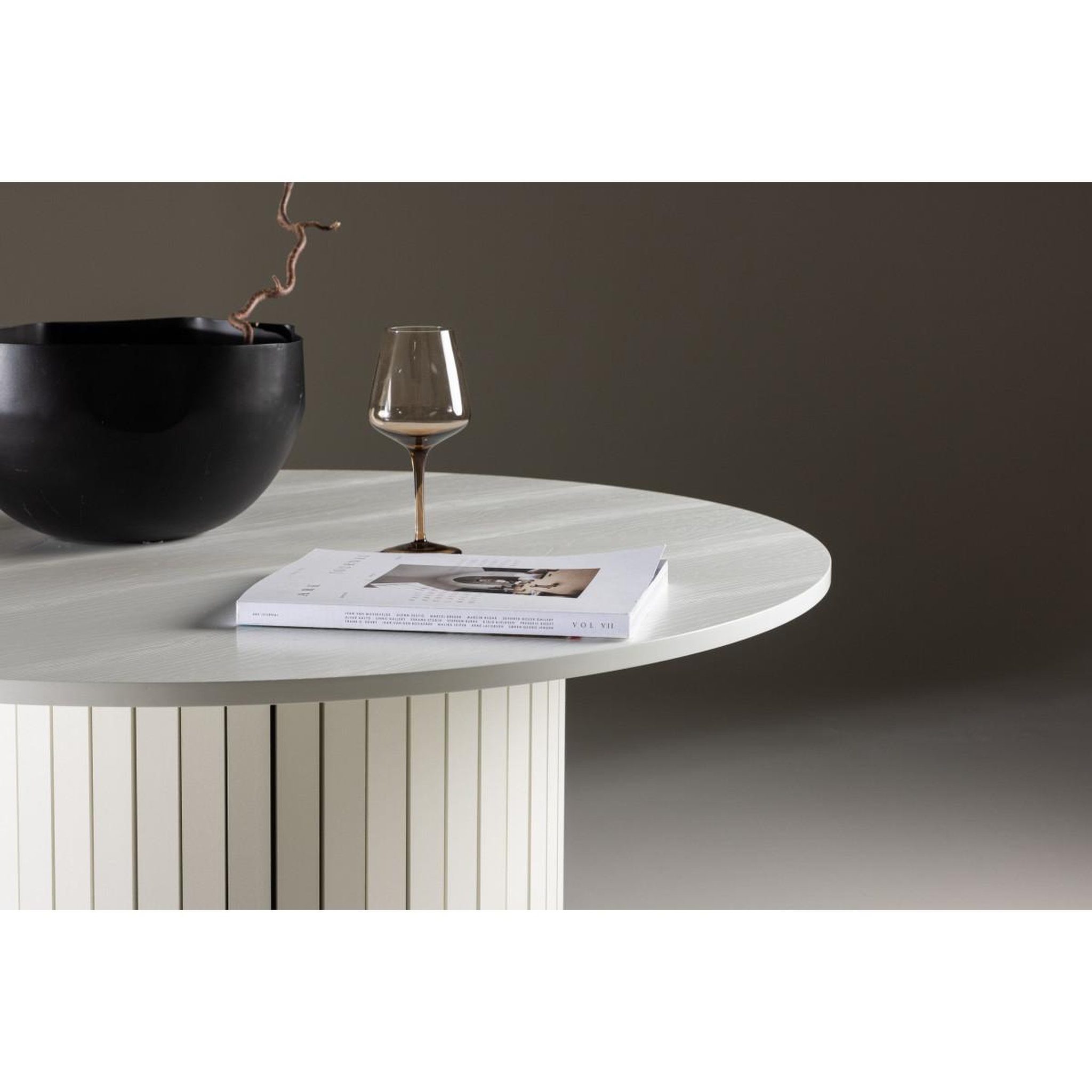 Voir la diapositive 6 : Paris Prix Table à manger ronde  haron  110cm blanc