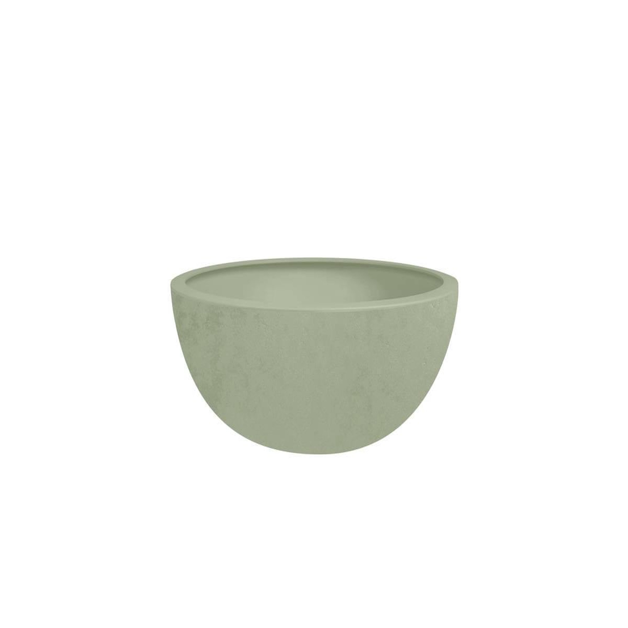 Eda Pot de fleurs vasque basalt up ø 24,5 x 10,5 cm - 3,3 l - vert amande - eda