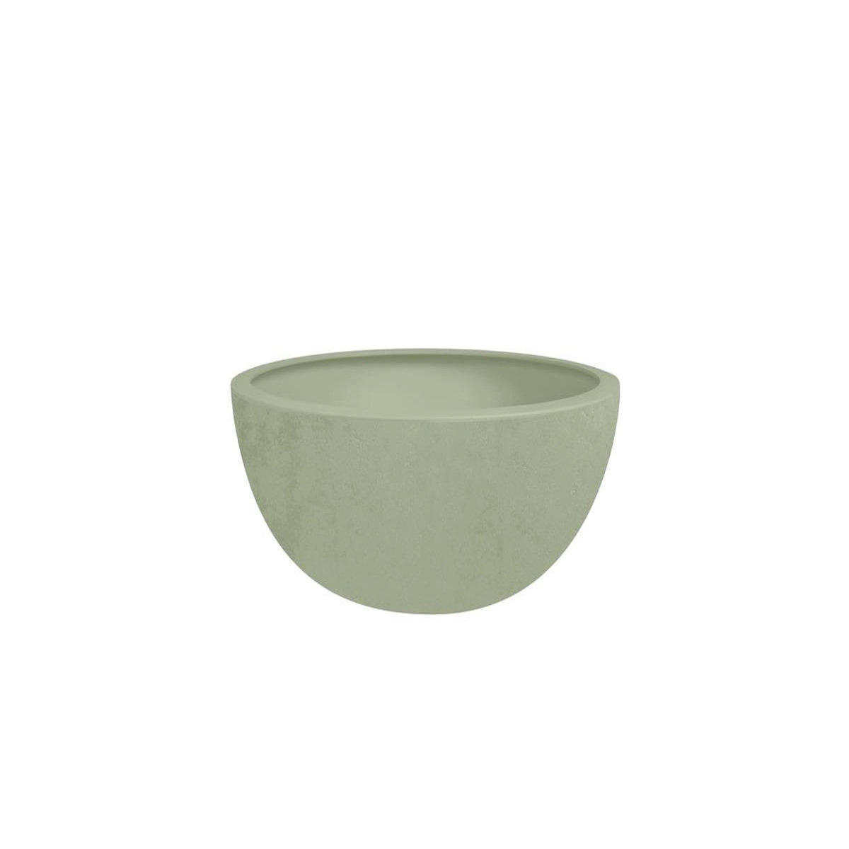Eda Pot de fleurs vasque Basalt Up Ø 24,5 x 10,5 cm - 3,3 L - Vert amande - Eda