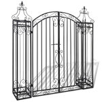 VIDAXL Portillon ornemental de jardin Fer forge 122 x 20,5 x 134 cm