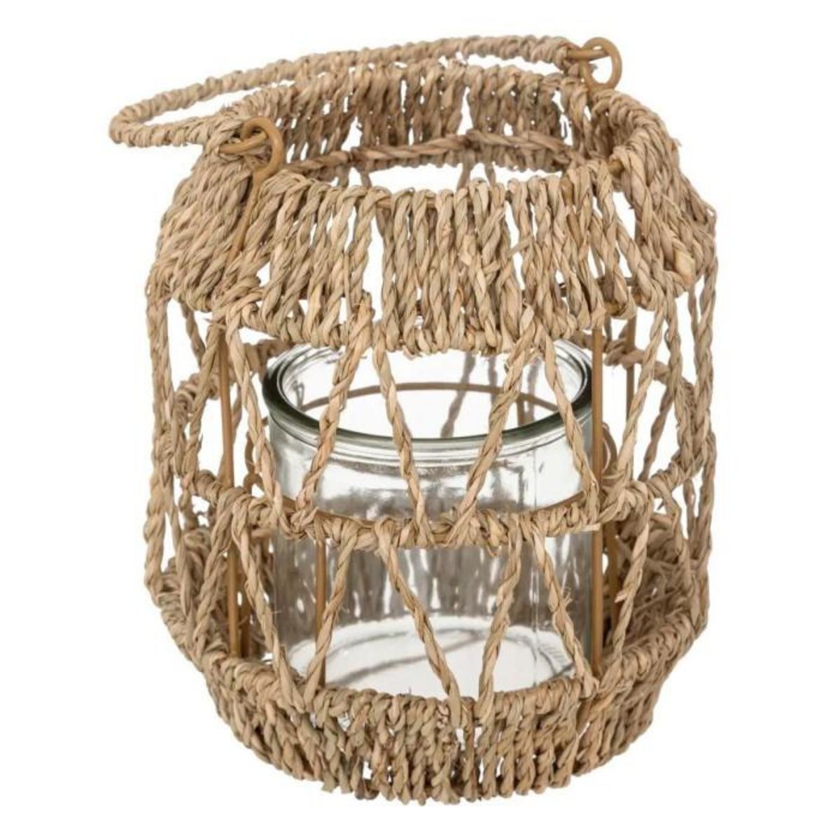 ATMOSPHERA Lanterne Déco en Rotin  Muli  18cm Beige