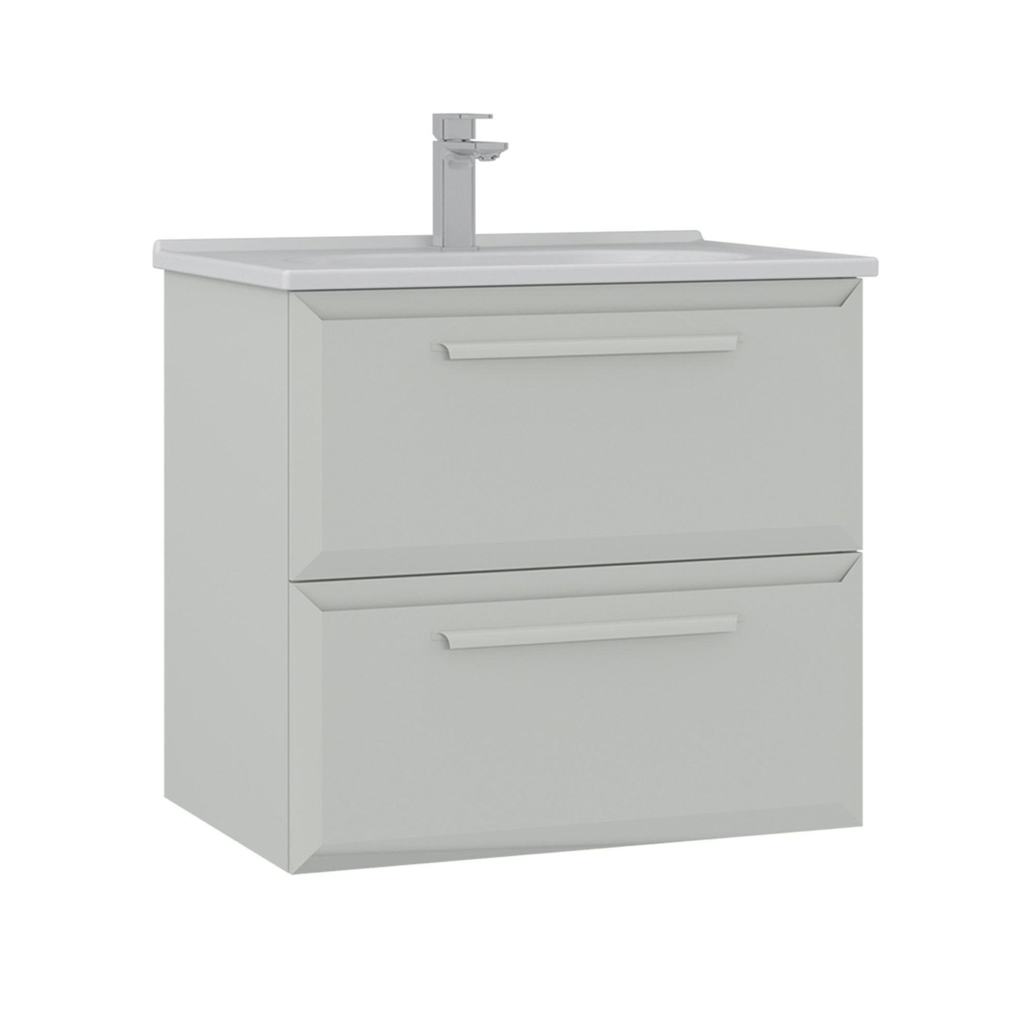 Habitat et Jardin Meuble Vasque  Nuvola 65 v2  - 65 x 50 x 62 cm - Cashmere