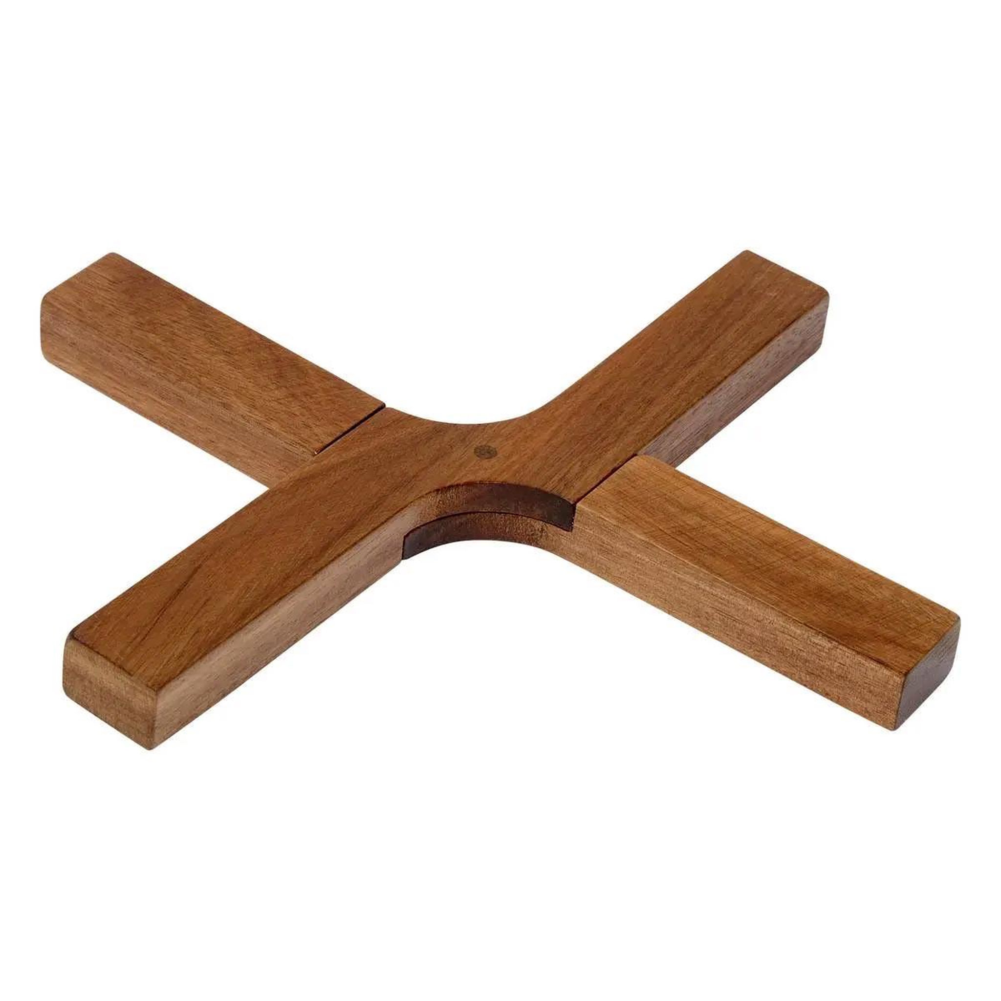 FIVE Dessous de Plat en Bois  Croix  21cm Marron