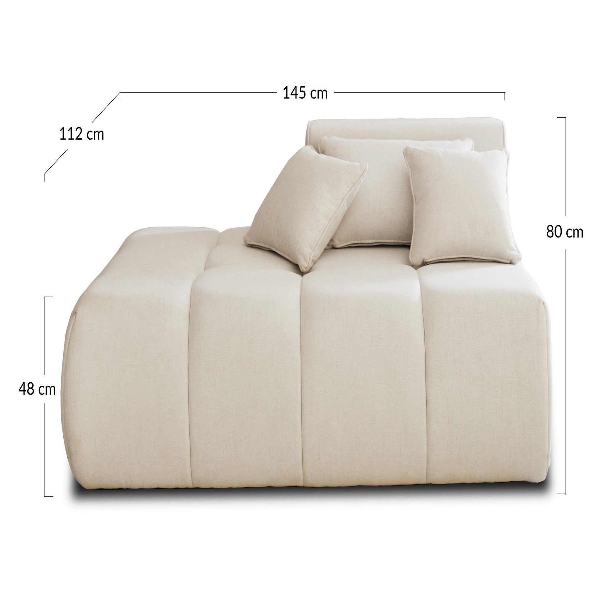 Voir la diapositive 6 : BEST MOBILIER Caracas - module d'assise gauche - en tissu