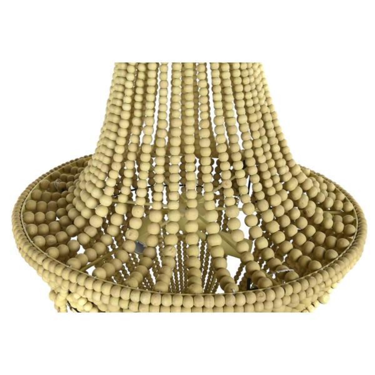 MARKET24 Suspension DKD Home Decor Jaune Marron Métal Bois MDF 40 W 50 x 50 x 73 cm