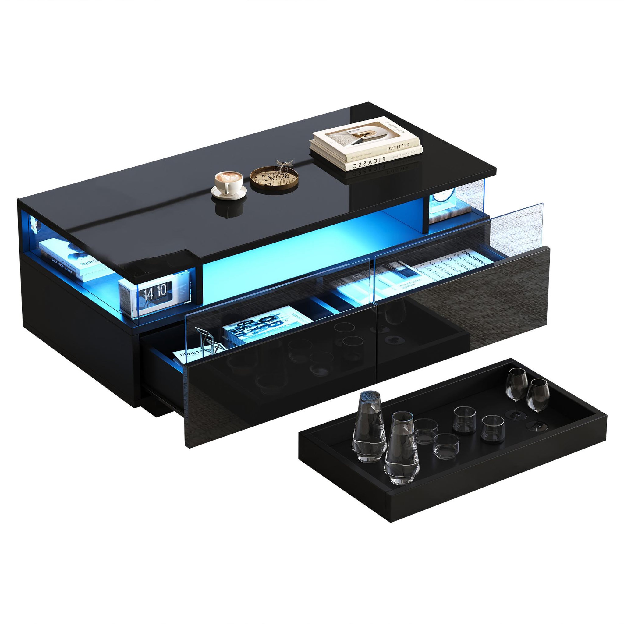 MERAX Table basse. Coloris disponibles : Blanc, Noir