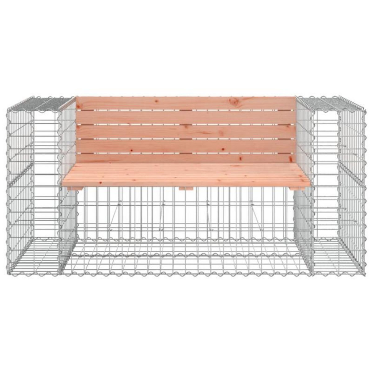 VIDAXL Banc jardin design gabion 143x71x65,5 cm bois massif de douglas