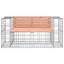 Voir la diapositive 3 : VIDAXL Banc jardin design gabion 143x71x65,5 cm bois massif de douglas
