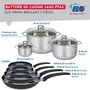 Voir la diapositive 2 : ELO Ensemble de 4 Poêles de cuisson 20, 24, 28 et 32 cm et 3 faitouts 12, 20 et 24 cm Elo Prima Brillant