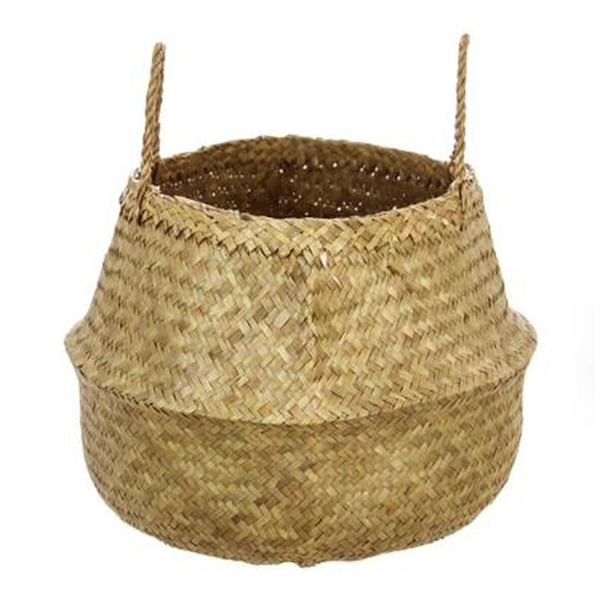 Panier de Rangement Pliable à Anses Seagrass Naturel