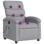 Voir la diapositive 2 : VIDAXL Fauteuil de massage inclinable Gris clair Tissu