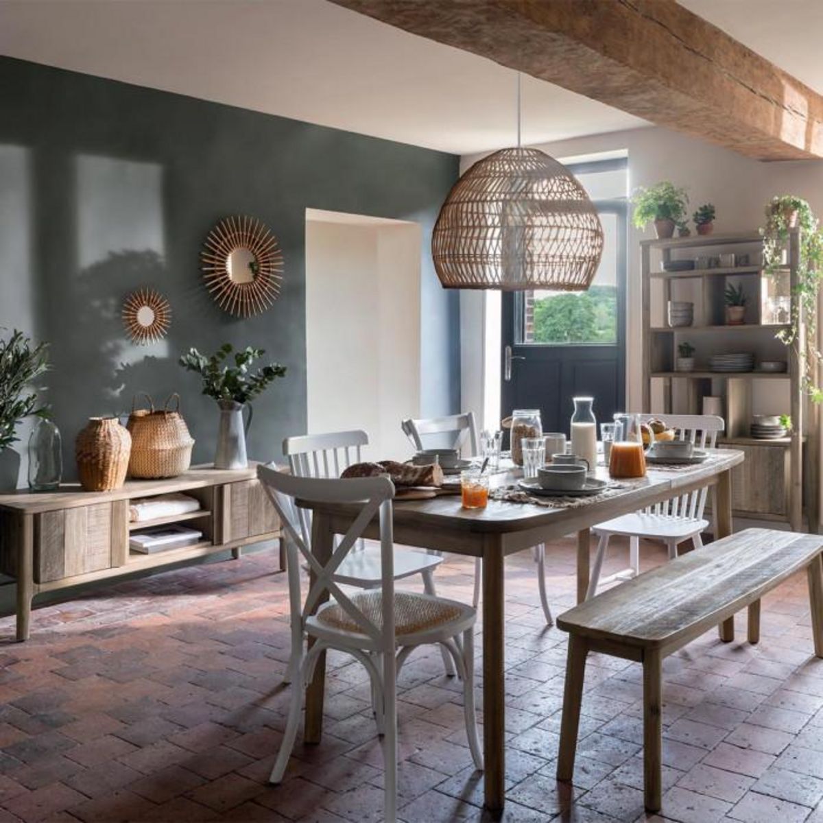 ATMOSPHERA Banc Design en Bois  Banila  150cm Naturel