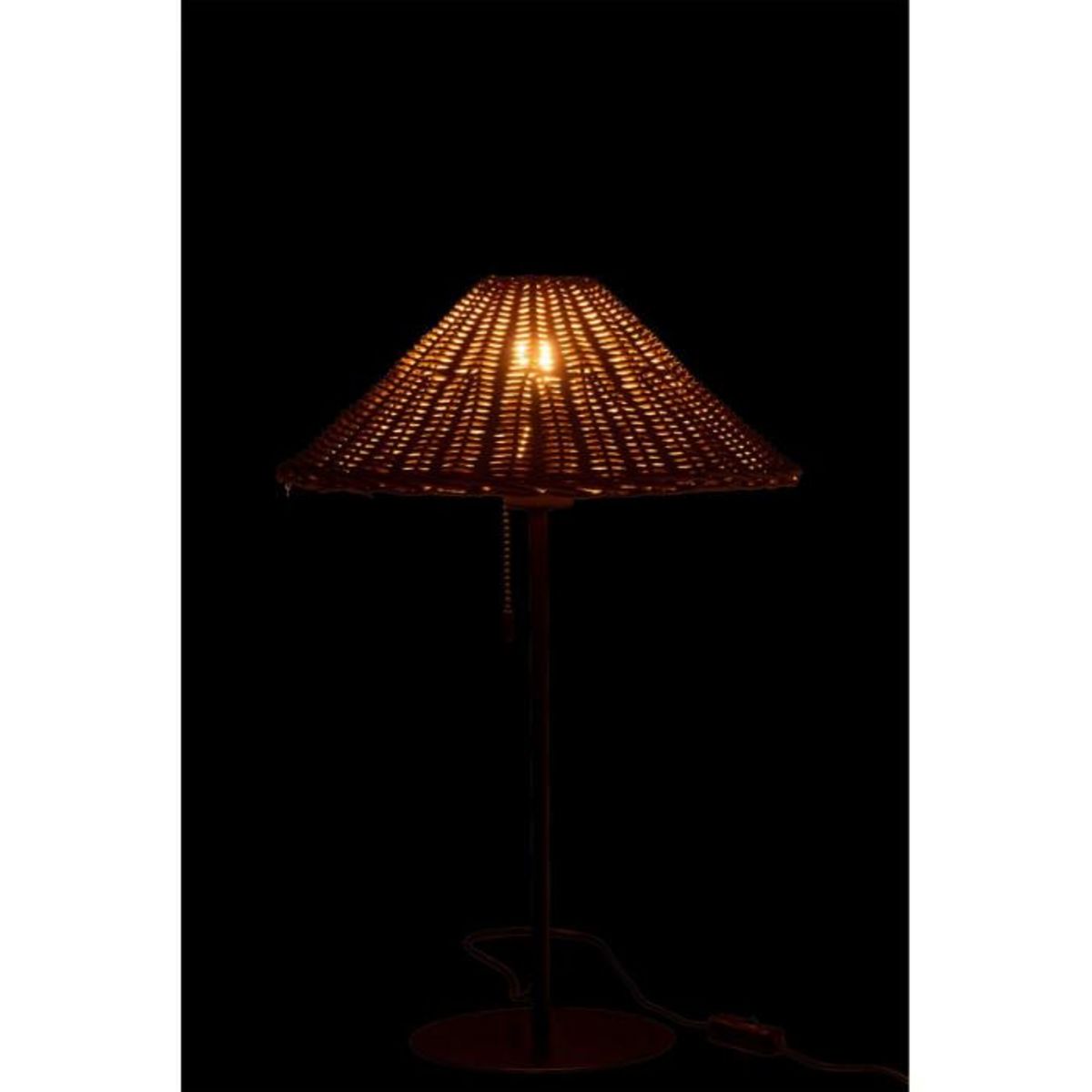 Paris Prix Lampe à Poser en Rotin  Preston  50cm Naturel & Noir