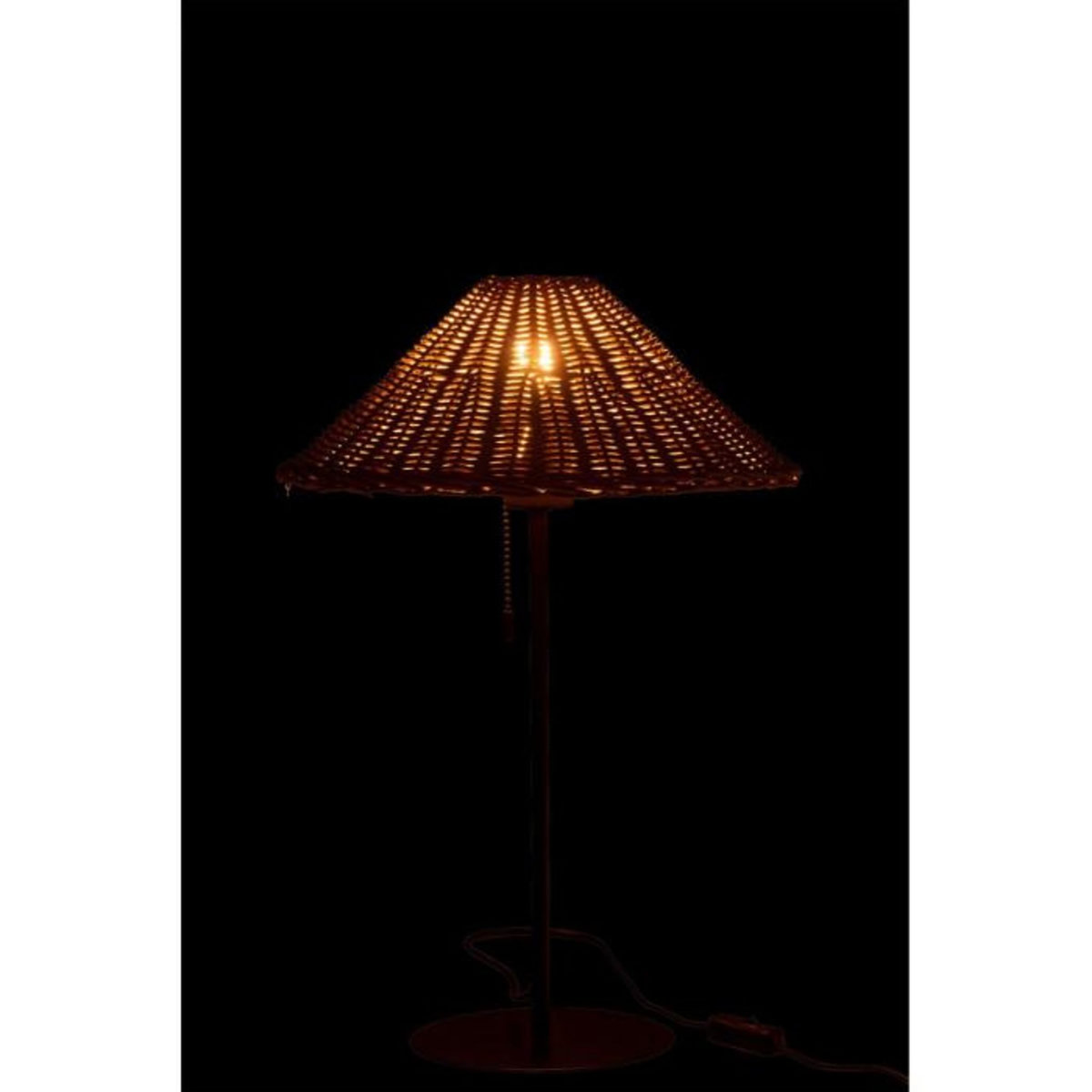 Paris Prix Lampe à Poser en Rotin  Preston  50cm Naturel & Noir
