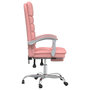 Voir la diapositive 4 : VIDAXL Fauteuil de massage inclinable de bureau Rose Similicuir
