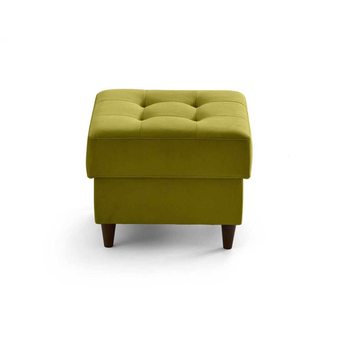 LISA DESIGN Anna - pouf en velours - pieds en bois
