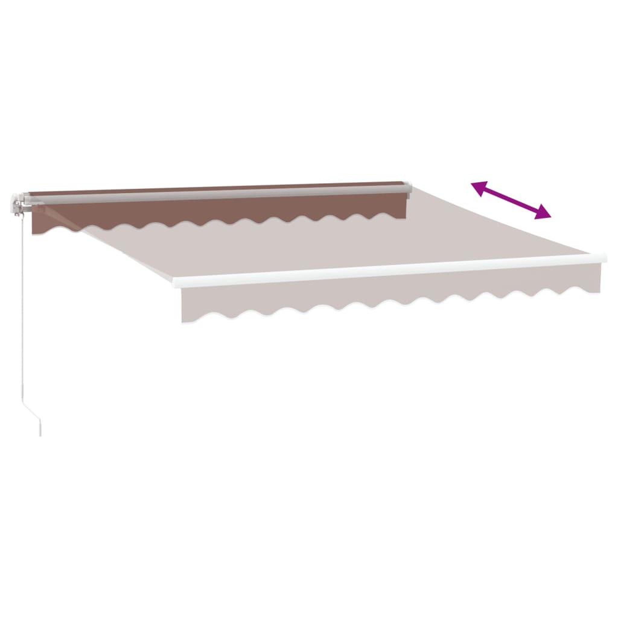 Voir la diapositive 5 : VIDAXL Auvent manuel retractable marron 300x250 cm