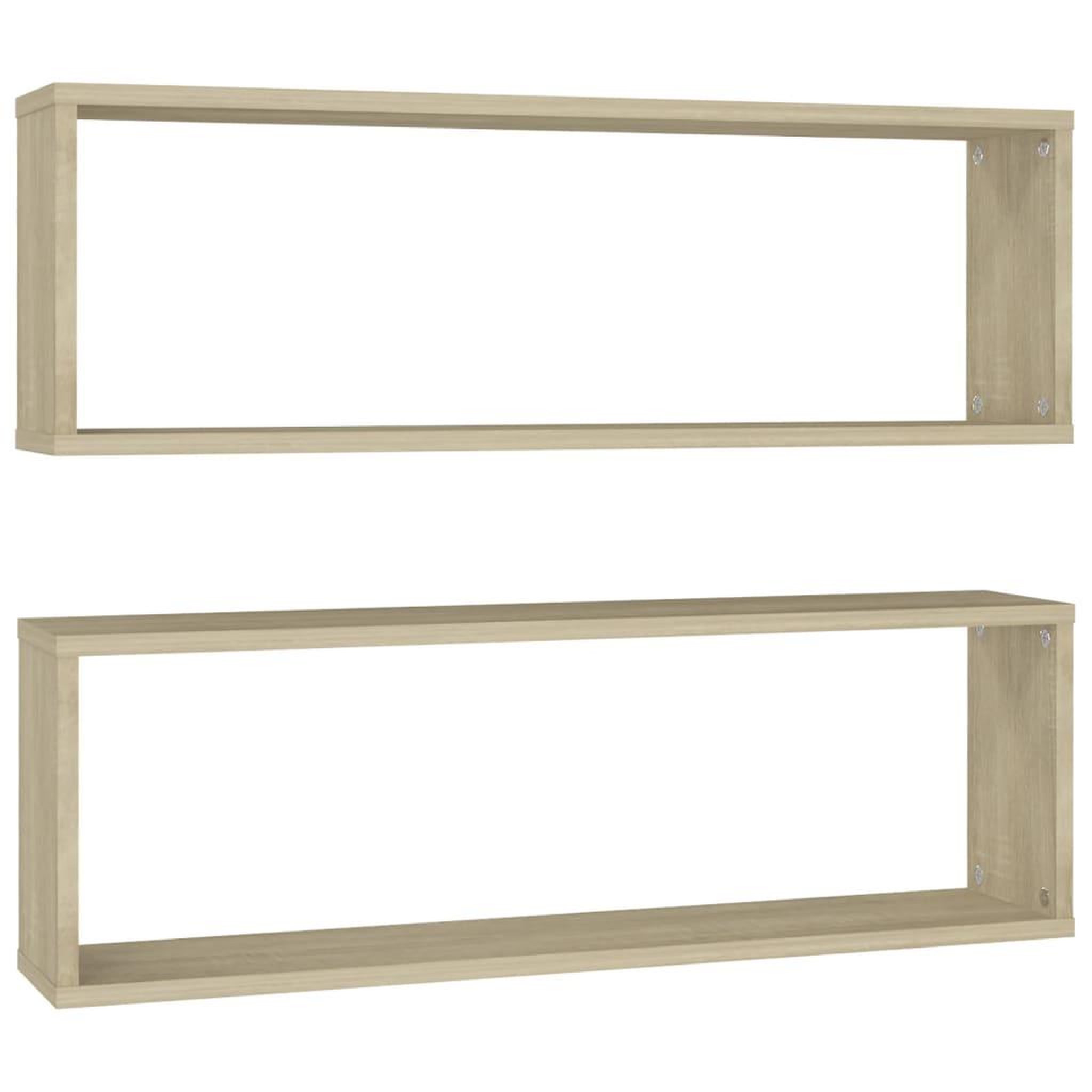 Voir la diapositive 2 : VIDAXL Etageres cube murales 2 pcs chene sonoma bois d'ingenierie