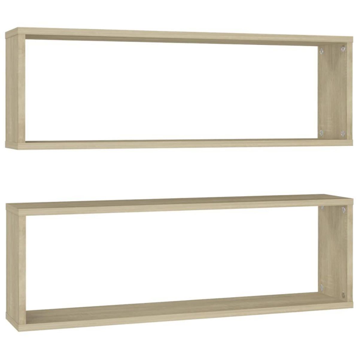 VIDAXL Etageres cube murales 2 pcs chene sonoma bois d'ingenierie