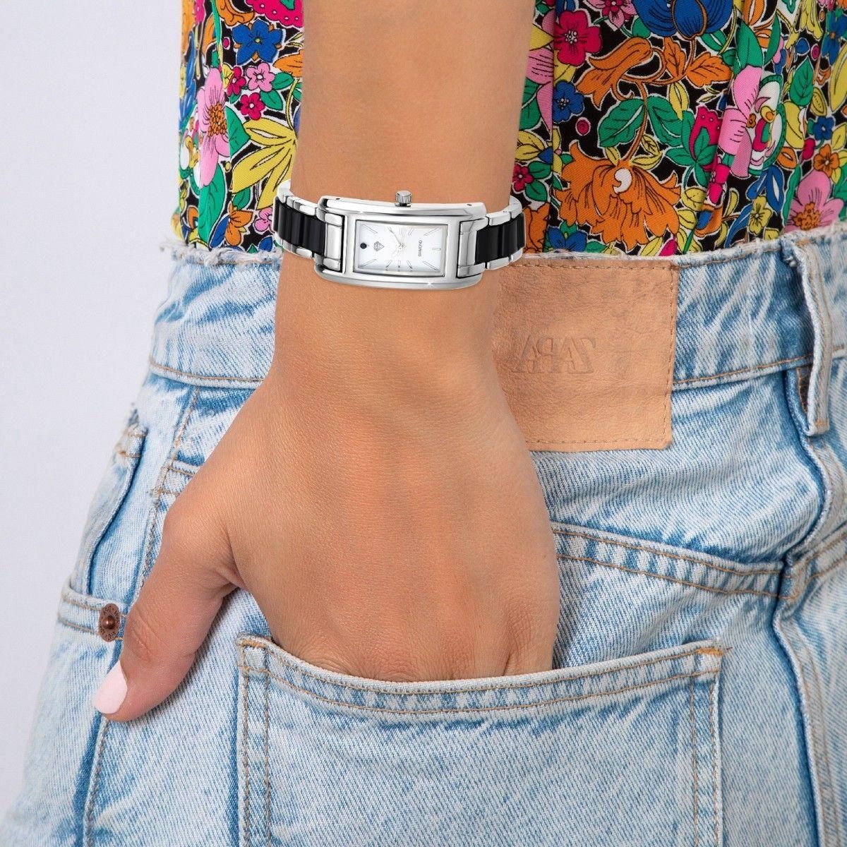 SC CRYSTAL Montre Alma élégante SC Crystal ornée d'un véritable diamant