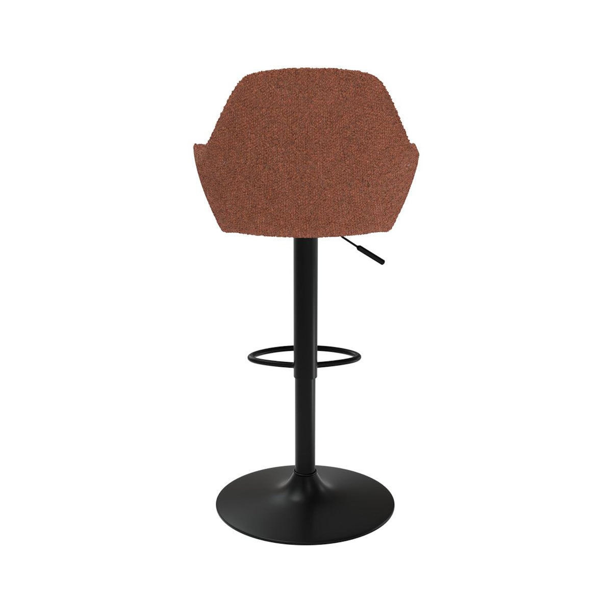 Rendez vous déco Lot de 2 chaises de bar effet laine bouclette rouge brique 63/83 cm-Adam
