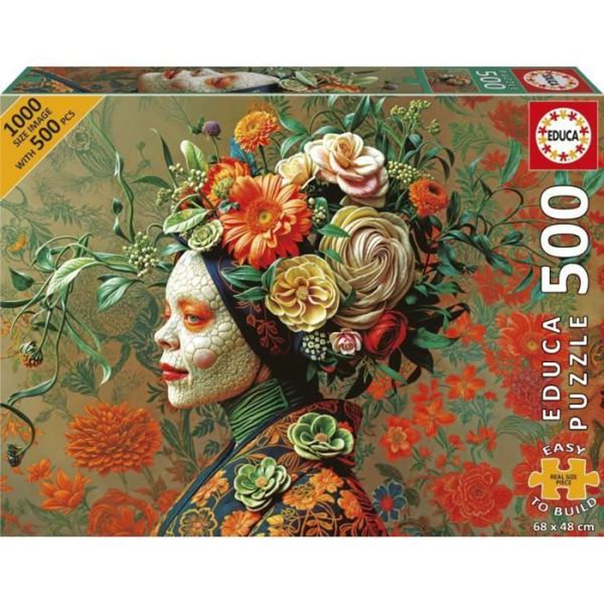 EDUCA Puzzle - educa - reine lézard - 500 pieces - animaux - 68 x 48 cm - a partir de 10 ans