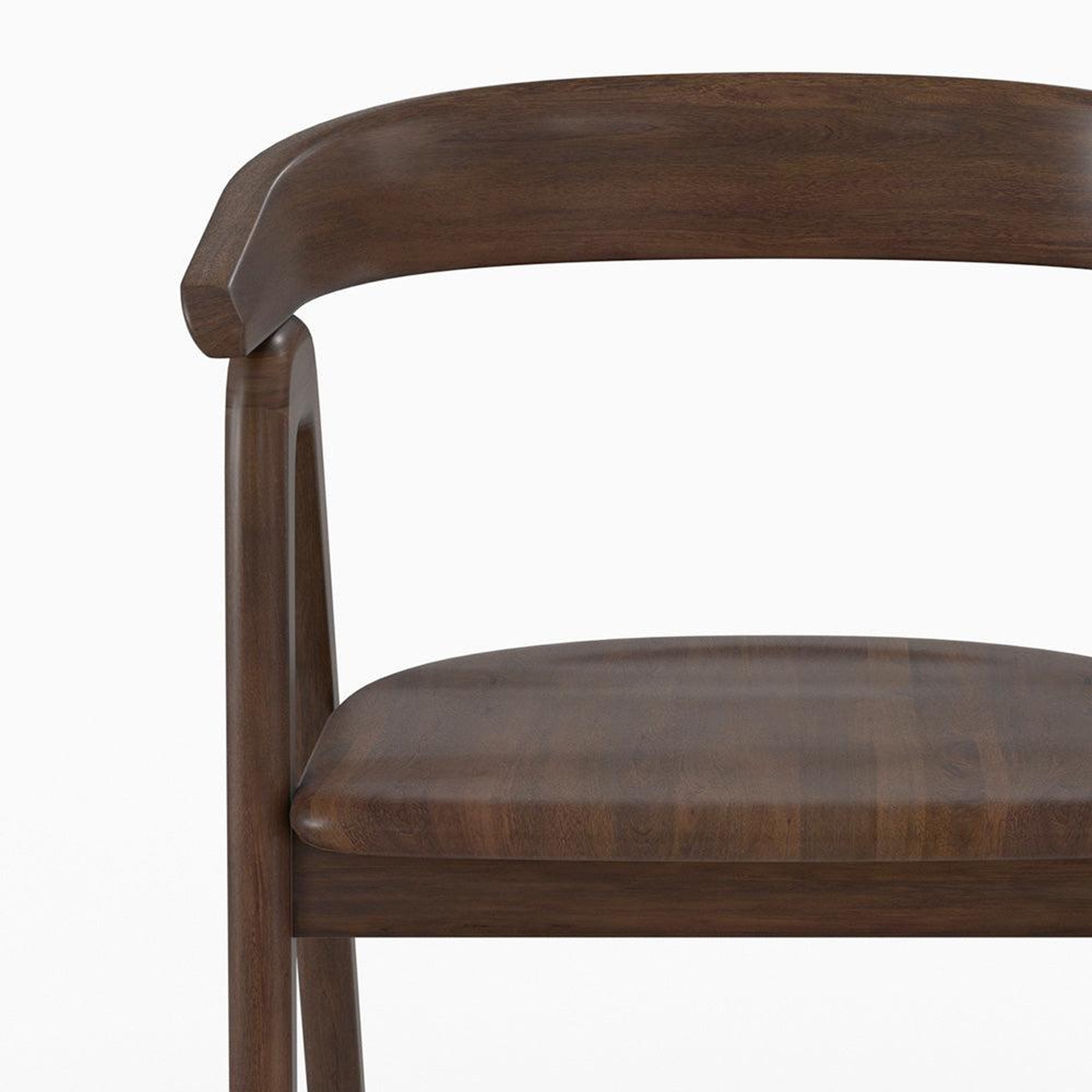 Voir la diapositive 5 : MAISON PAVANE Chaise en bois d'hévéa foncé avec accoudoirs-hawa