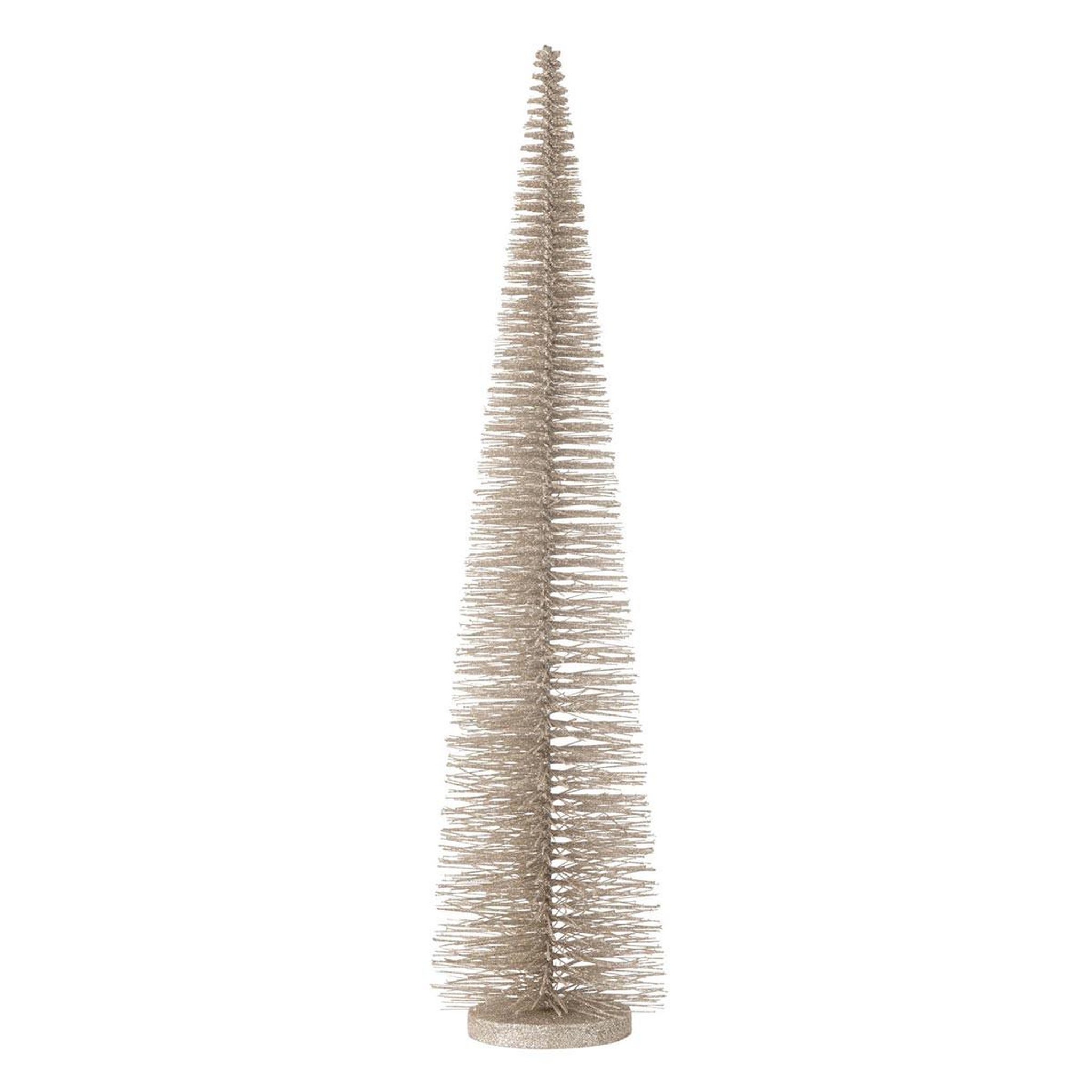 J-LINE Sapin de noël déco pailleté  josh  61cm grège