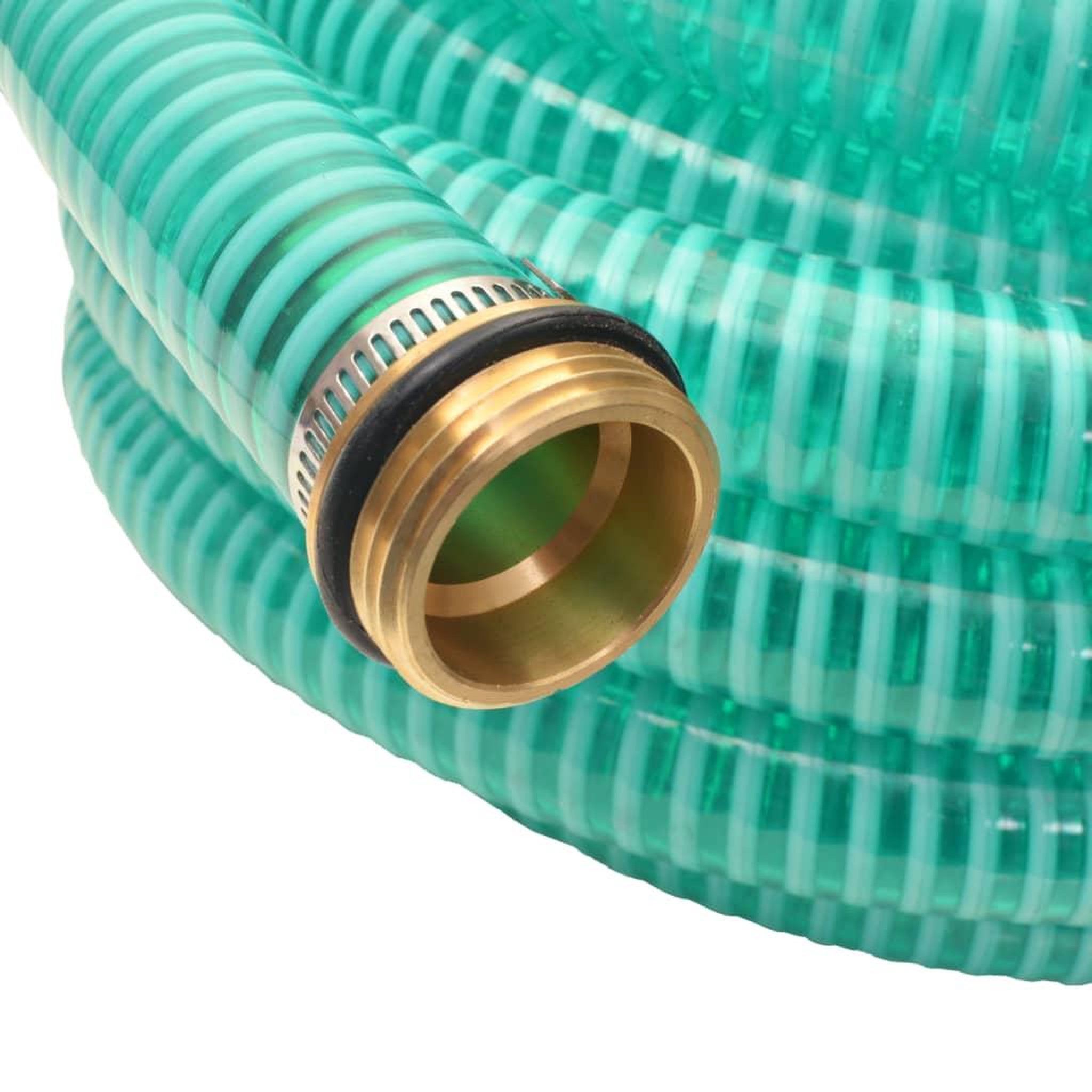 Voir la diapositive 2 : VIDAXL Tuyau d'aspiration avec raccords en laiton 3 m 25 mm vert