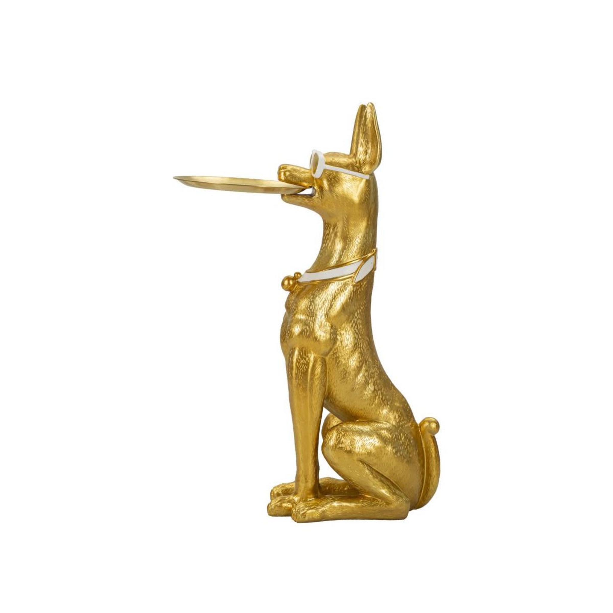 Voir la diapositive 3 : Paris Prix Vide-Poche Statue Chien  Muscle  91cm Or