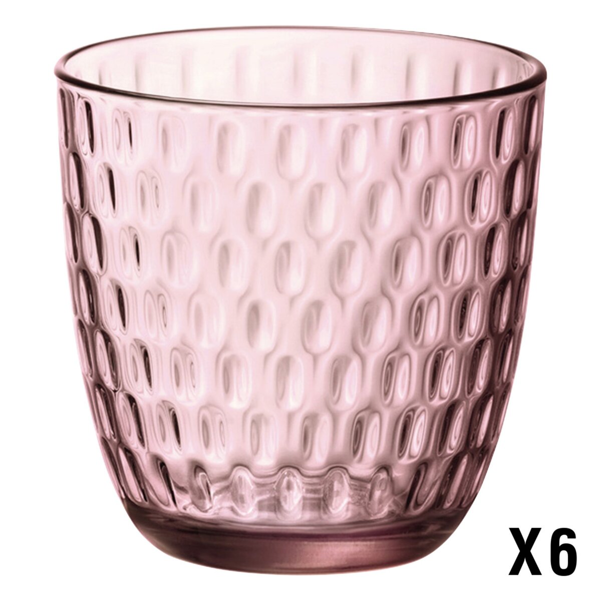 BORMIOLI ROCCO Set de 6 verres à eau SLOT ACQUA Rose 29 cl