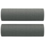 Voir la diapositive 2 : VIDAXL Coussins decoratifs lot de 2 Gris fonce Ø15x50 cm Tissu