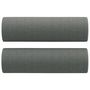 Voir la diapositive 2 : VIDAXL Coussins decoratifs lot de 2 Gris fonce Ø15x50 cm Tissu