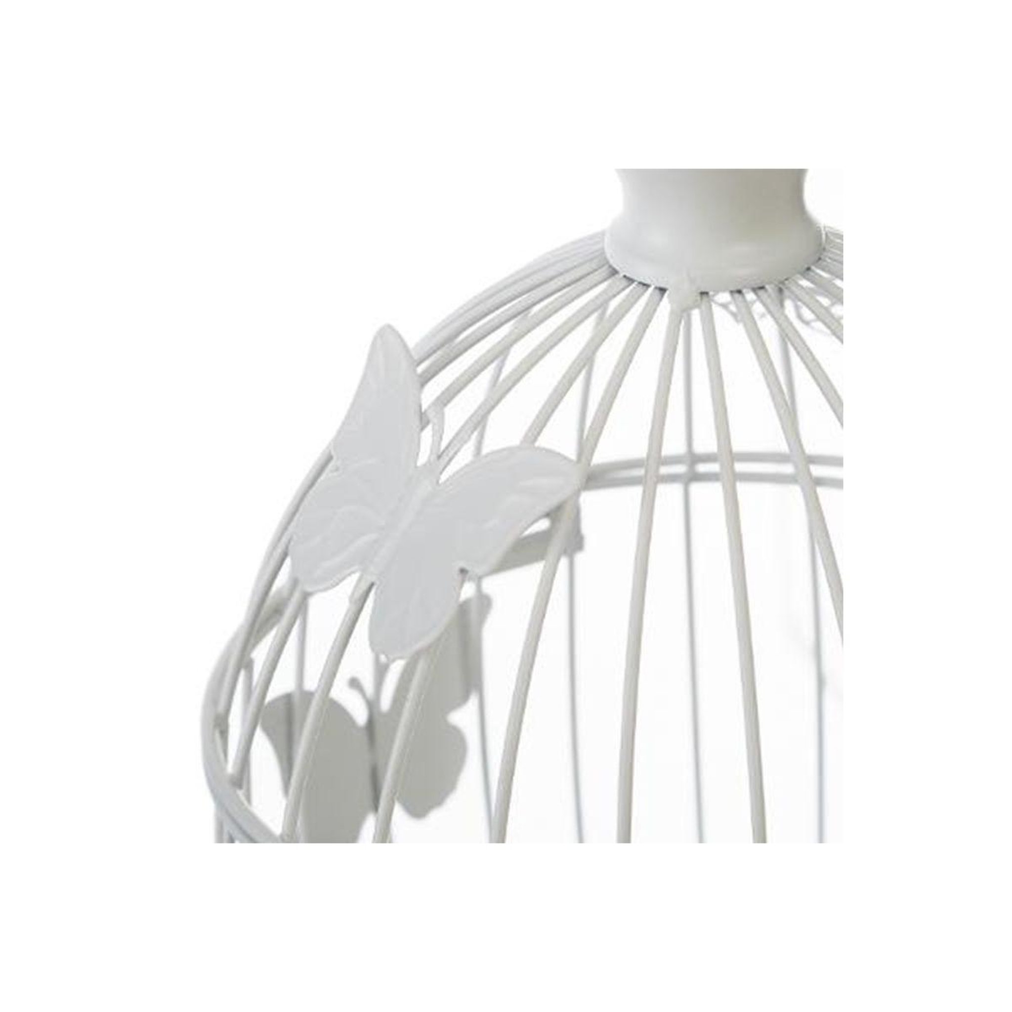 Voir la diapositive 2 : ATMOSPHERA Lot de 2 Cages à Oiseaux Métal  Bird  39cm Blanc