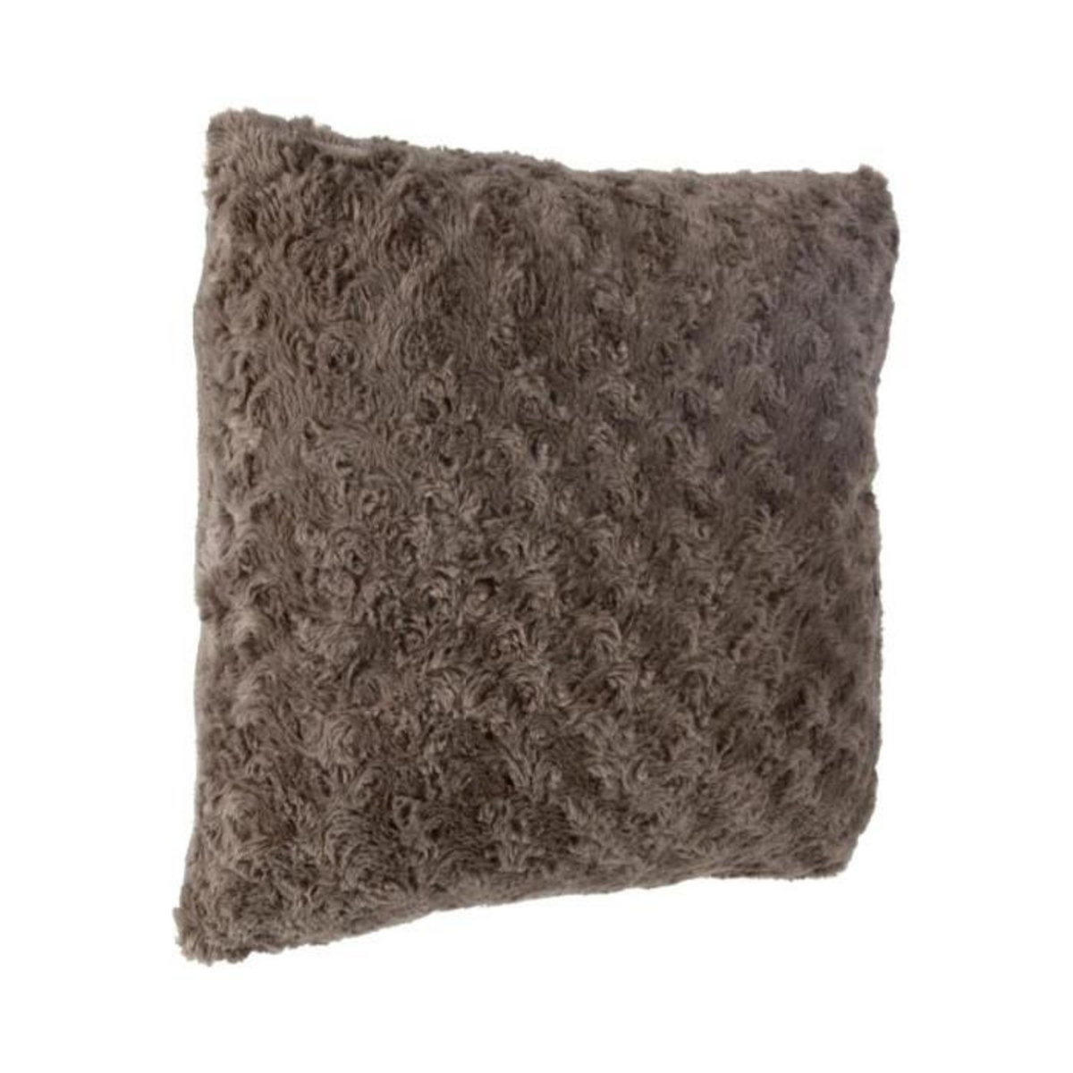 ATMOSPHERA Coussin Imitation Fourrure  Bouclée  45x45cm Taupe