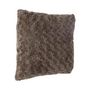 Voir la diapositive 2 : ATMOSPHERA Coussin Imitation Fourrure  Bouclée  45x45cm Taupe