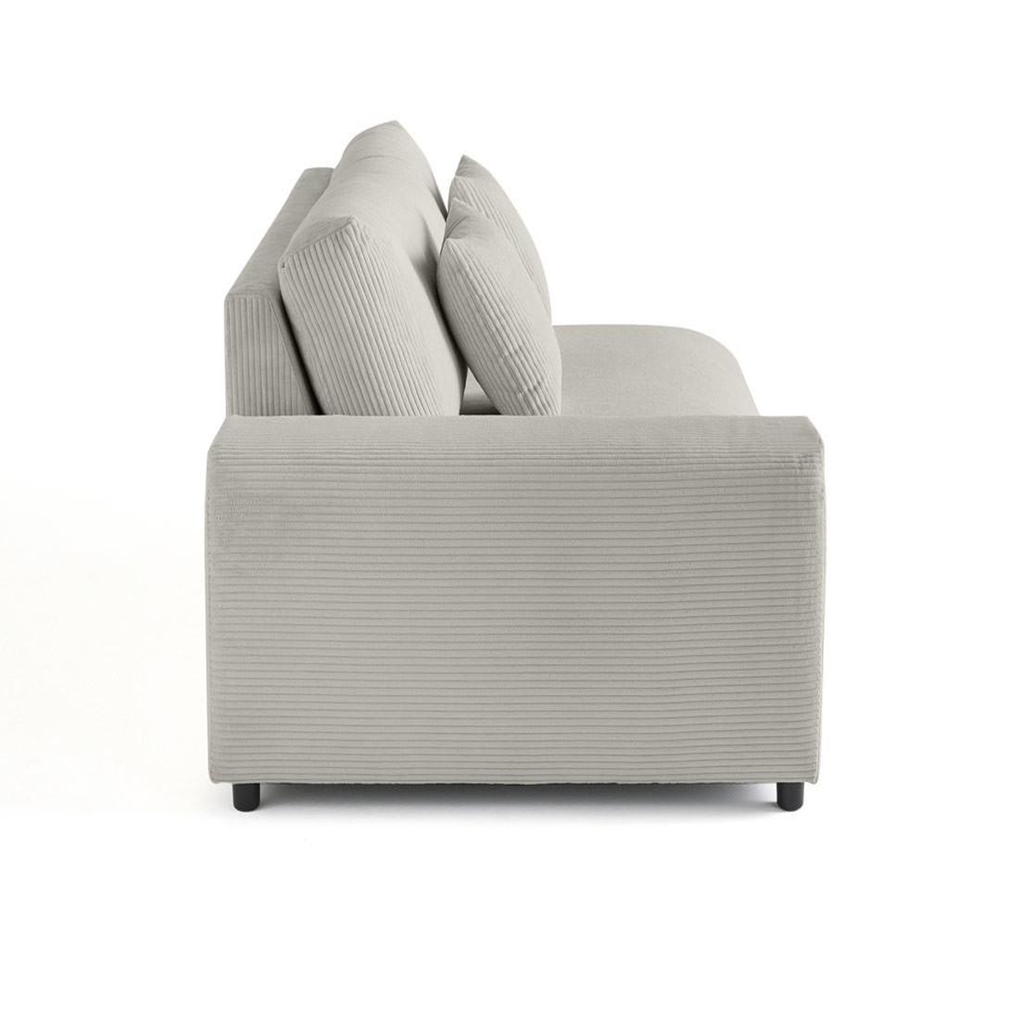 Voir la diapositive 3 : BEST MOBILIER Garance - module d'assise 3 places avec accoudoir gauche - en velours côtelé
