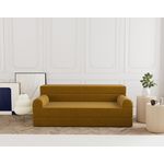 LISA DESIGN Astral - canapé 3 places convertible en velours texturé. Coloris disponibles : Vert, Marron, Gris, Bleu, Orange, Beige