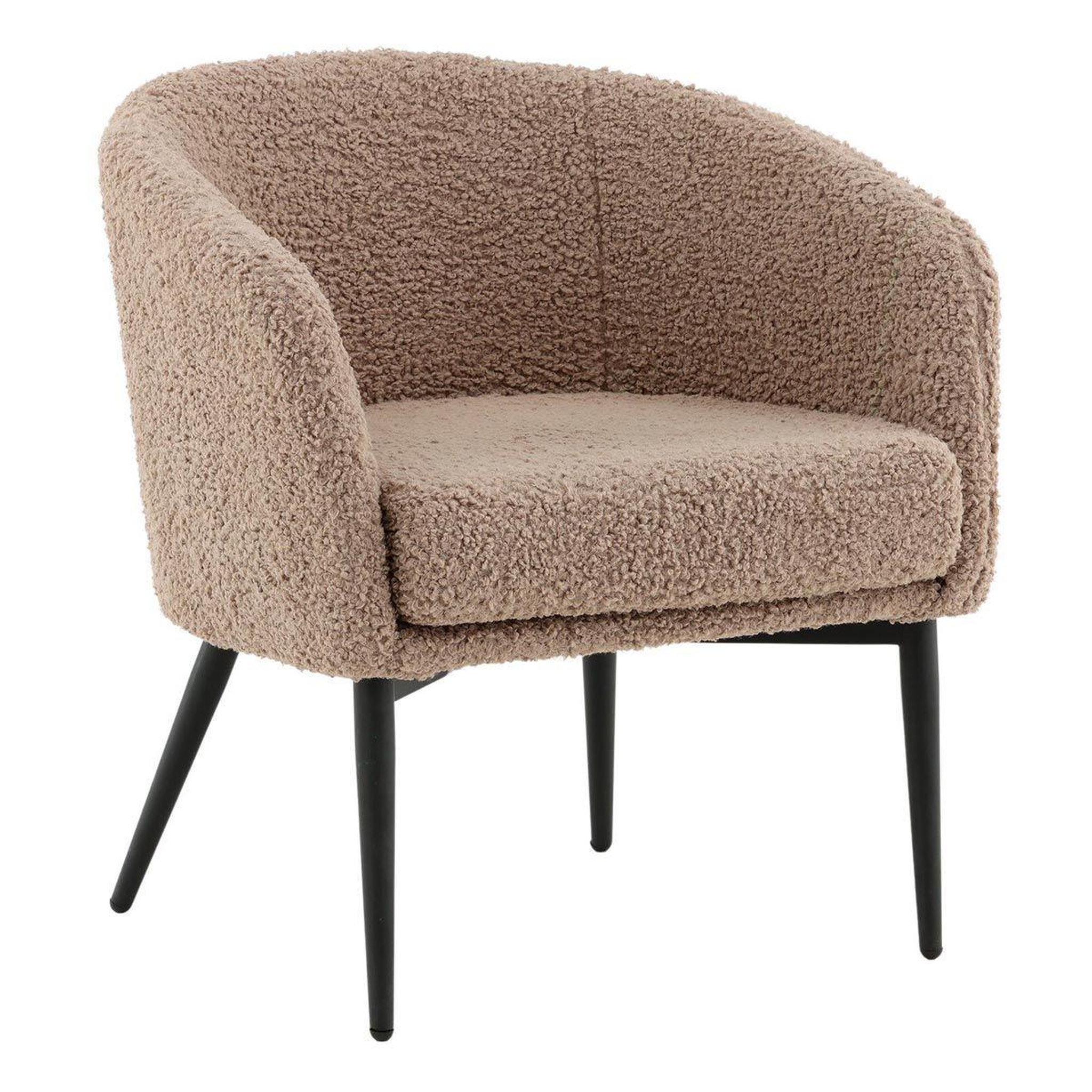 Paris Prix Fauteuil bouclette  fluffy  70cm marron