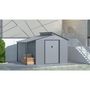 Voir la diapositive 2 : Habitat et Jardin Abri de jardin métal avec pergola  Madras  - 9.12 m² - 355 x 257 x 237 cm - Gris