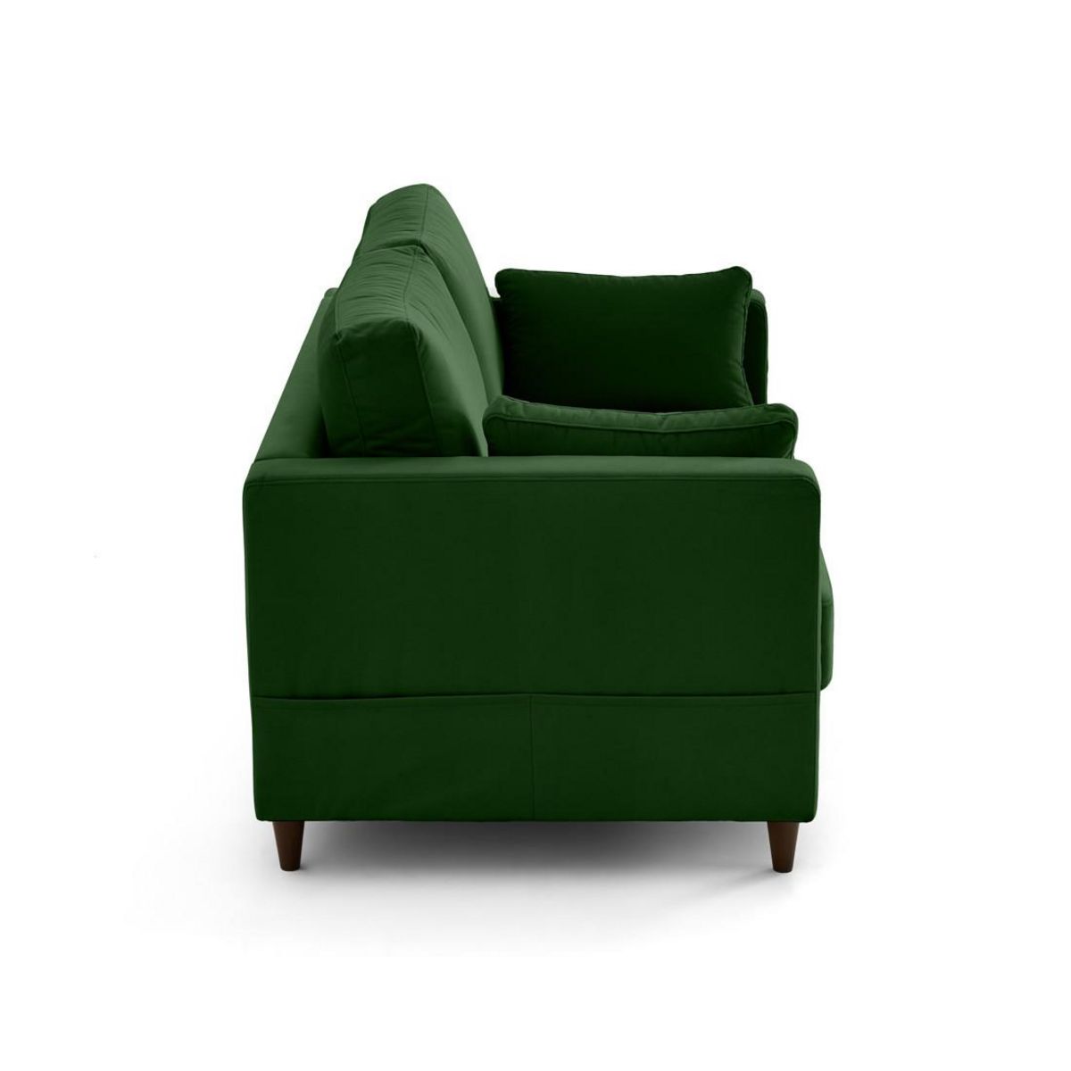 LISA DESIGN Anna - canapé droit 2 places avec poche en velours - pieds en bois