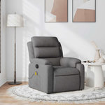 VIDAXL Fauteuil de massage inclinable Gris fonce Tissu