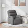 Voir la diapositive 1 : VIDAXL Fauteuil de massage inclinable Gris fonce Tissu