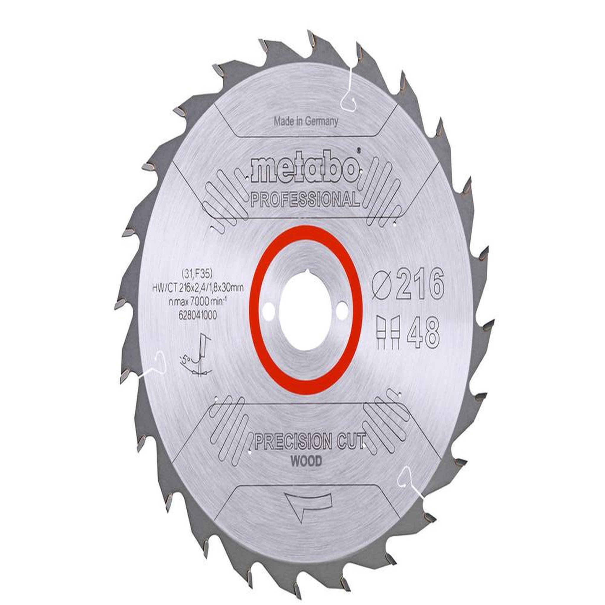 METABO SAS Lame Pro  Precision Cut Wood  HW/CT 216x30, 48 WZ -5° pour scie circulaire